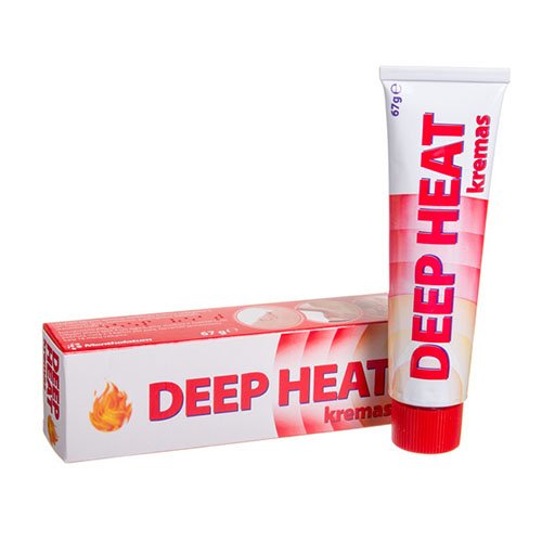 Gelis nuo skausmo ir uždegimo Deep Heat Rub šildantis kremas, 67 g  | Mano Vaistinė