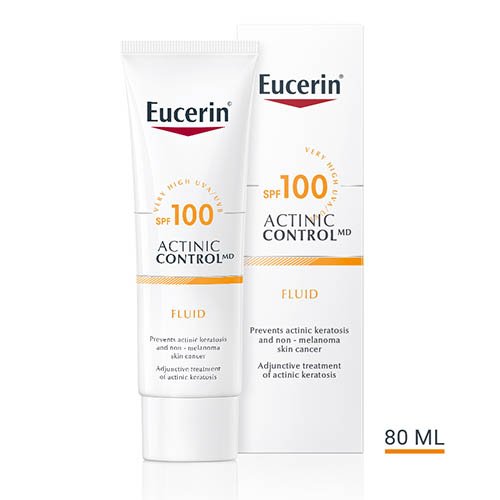 Medicinos priemonė aktininės keratozės ir nemelanominio odos vėžio prevencijai Itin aukšta apsauga EUCERIN ACTINIC CONTROL MD SPF100, 80 ml  | Mano Vaistinė