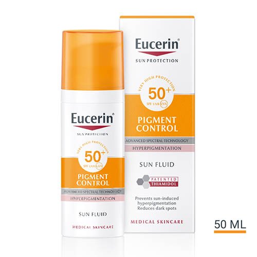 Apsauga nuo saulės Fluidas nuo saulės ir hiperpigmentacijos EUCERIN SUN PIGMENT CONTROL, SPF50+, 50 ml | Mano Vaistinė