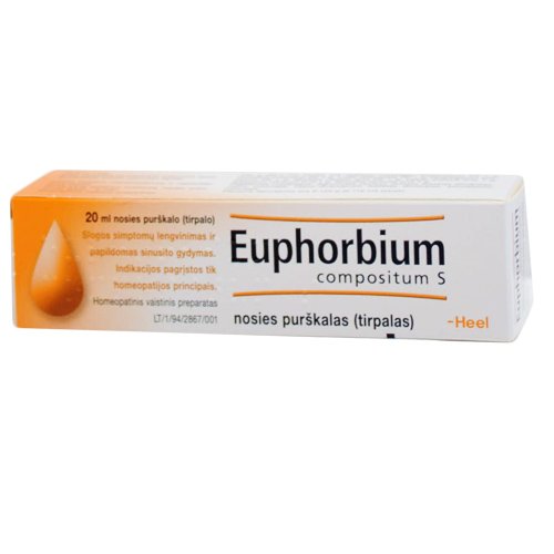 Homeopatinis vaistas Euphorbium Compositum S nosies purškalas nuo slogos, 20 ml | Mano Vaistinė