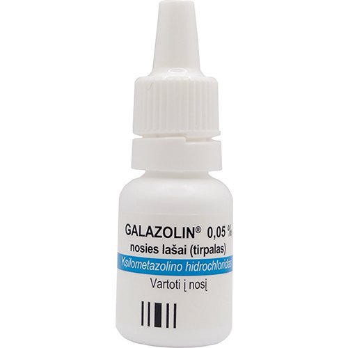 Vaistas nosiai Galazolin 0.05 % nosies lašai, 10 ml | Mano Vaistinė