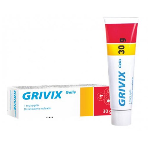 Niežulį mažinantys vaistai Grivix 1 mg/g gelis nuo niežėjimo, 30 g | Mano Vaistinė