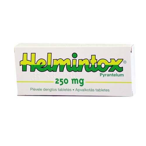 Antiparazintiniai vaistai nuo kirmėlių Helmintox 250 mg plėvele dengtos tabletės, N3 | Mano Vaistinė