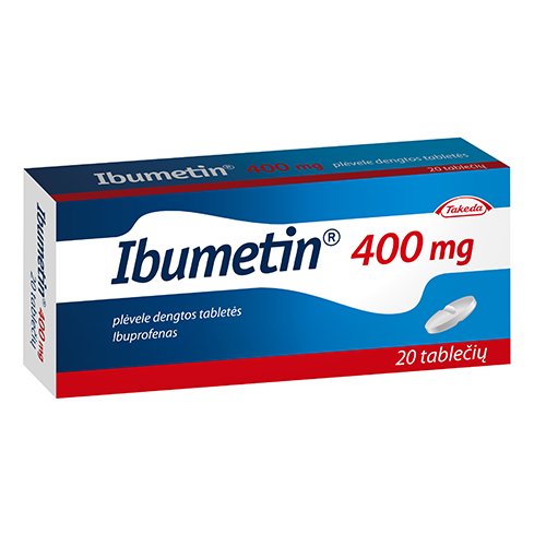 Skausmą, karščiavimą mažinantis vaistas Ibumetin 400 mg tabletės, N20 | Mano Vaistinė