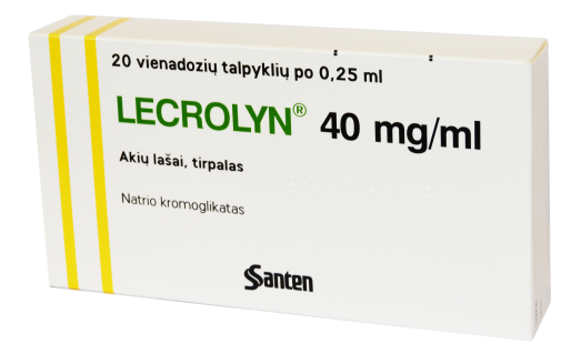 Vaistas akims nuo alergijos Lecrolyn 40 mg/ml 0.25 ml akių lašai, N20 | Mano Vaistinė