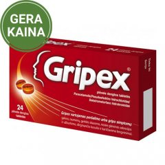 Gripex tabletės nuo peršalimo, N24