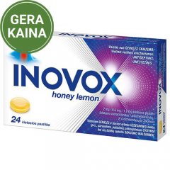 Inovox Honey Lemon 2mg/0,6mg/1,2mg kietosios pastilės N24