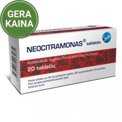 Neocitramonas, tabletės nuo skausmo, N20