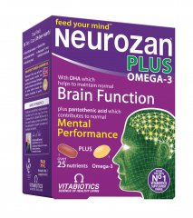 Smegenų veiklai NEUROZAN PLUS, 56 tab./kaps.