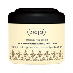 Argano ir japoninės kamelijos aliejų koncentruota plaukus glotninanti  kaukė ZIAJA, 200 ml