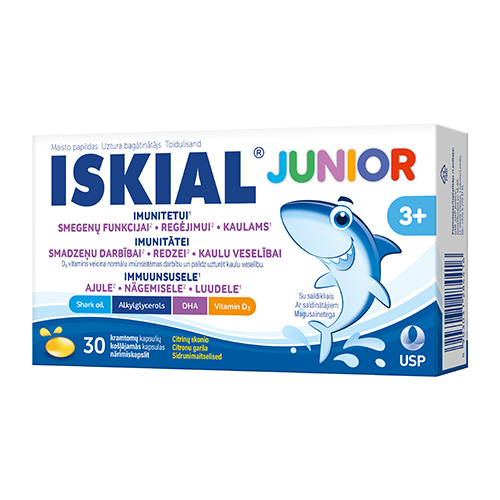 Iskial Junior kramtomosios kapsulės 30 vnt Internetinėje MANO