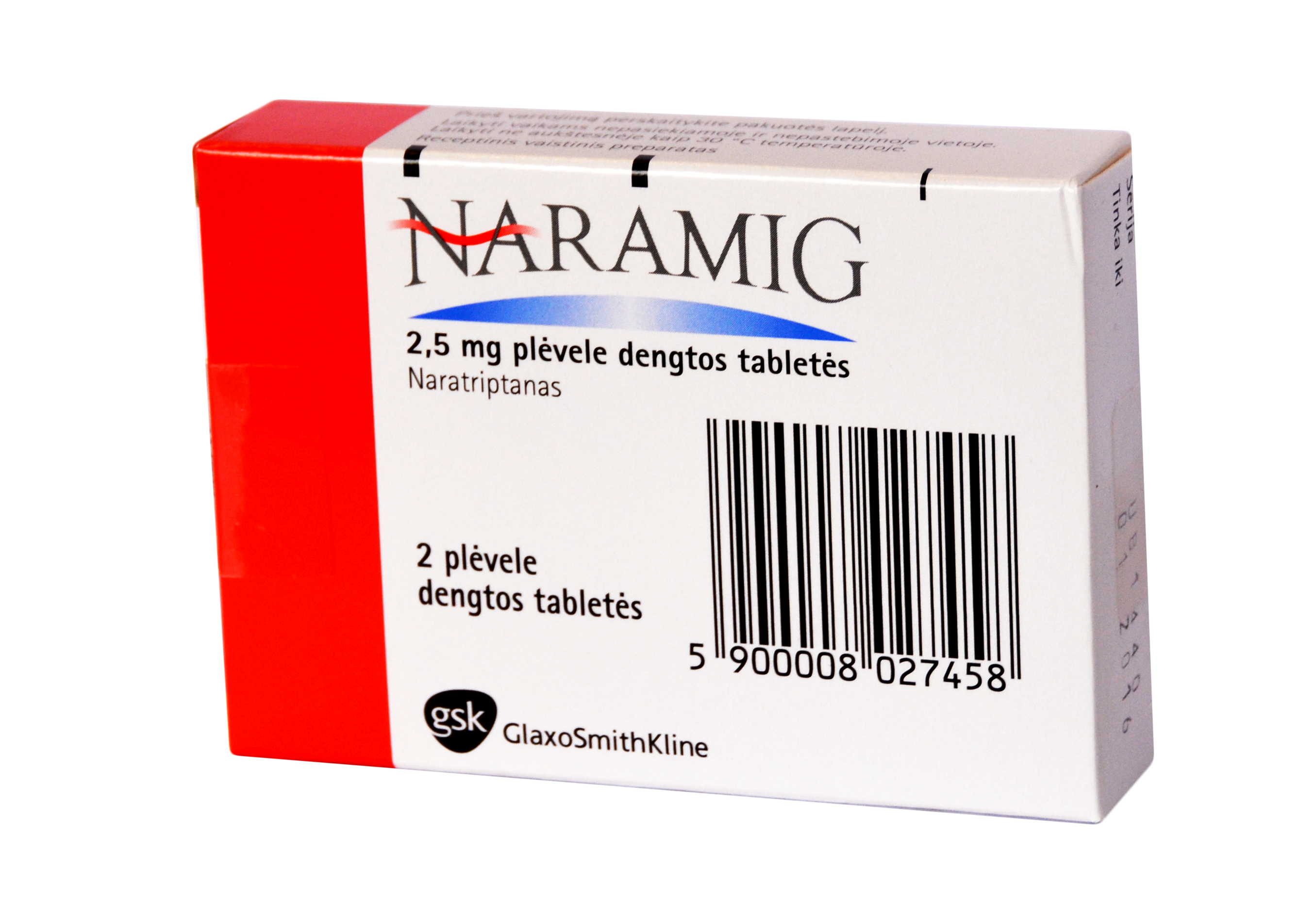 Naramig 2 5mg tabletės N2