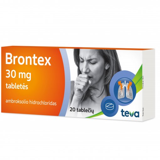 Vaistas nuo kosulio Brontex 30 mg tabletės, N20 | Mano Vaistinė