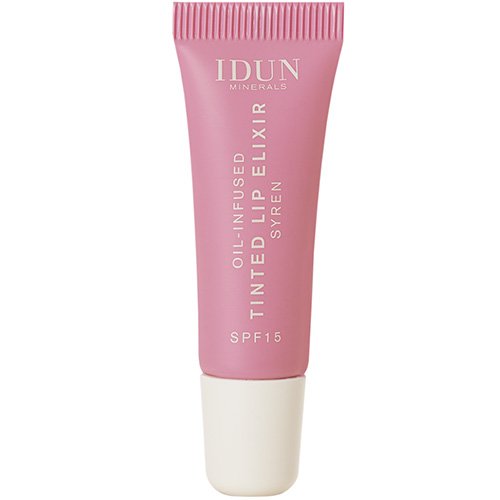 Drėkinantis, UV filtras Atspalvį suteikiantis lūpų aliejus-eliksyras pelenų rožės spalvos IDUN MINERALS SYREN, 8 ml | Mano Vaistinė