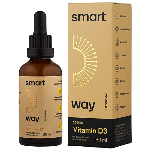 Skystas liposominis Vitaminas D3 2000TV SMART WAY, 60 ml  | Mano Vaistinė