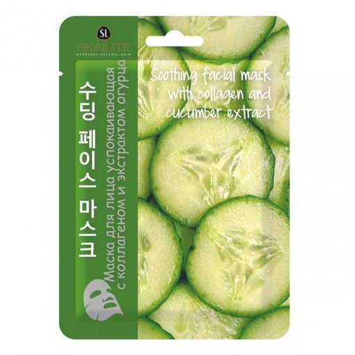 Raminamoji veido kaukė su kolagenu ir agurkų ekstraktu SKINLITE, 1 vnt | Mano Vaistinė Raminamoji veido kaukė su kolagenu ir agurkų ekstraktu SKINLITE, 1 vnt | Mano Vaistinė