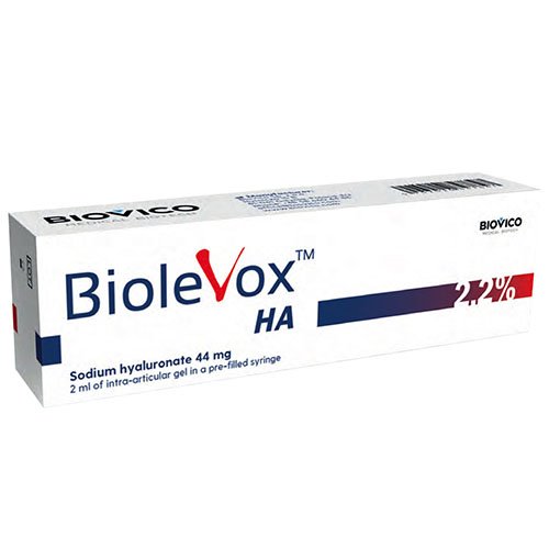 Intraartikulinis gelis BIOLEVOX HA 2.2 % 2 ml, 1 vnt. | Mano Vaistinė