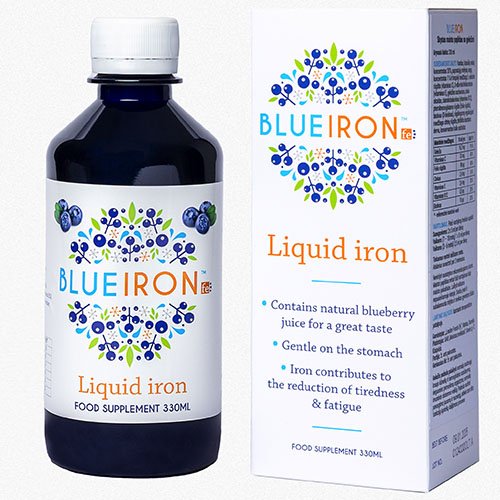 Skysta geležis + vitaminų kompleksas BLUEIRON, 330 ml | Mano Vaistinė