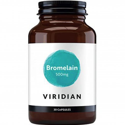 Bromelainas VIRIDIAN 500 mg, 30 kapsulių | Mano Vaistinė