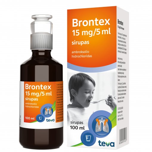 Vaistas nuo kosulio Brontex sirupas 15 mg/5 ml, 100 ml | Mano Vaistinė