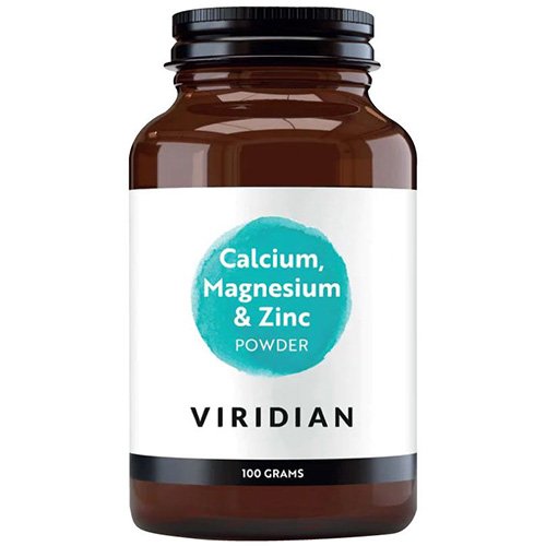 VIRIDIAN Calcium Magnesium & Zinc milteliai, 100 g | Mano Vaistinė