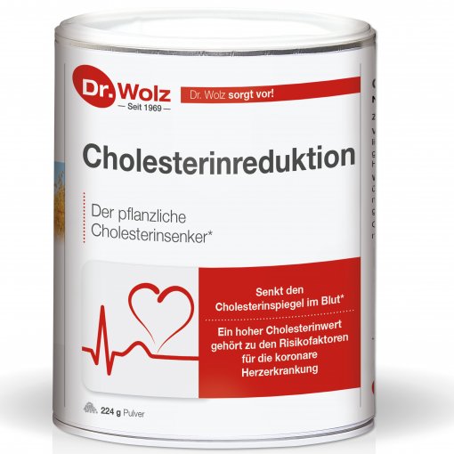 Normalios cholesterolio koncentracijos kraujyje palaikymui Cholesteroliui DR.WOLZ CHOLESTERINREDUKTION, 224 g | Mano Vaistinė