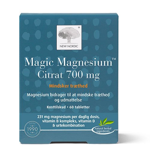 Nuovargio mažinimui ir energijos palaikymui Magnio citratas NEW NORDIC MAGIC MAGNESIUM CITRAT, 60 tab. | Mano Vaistinė