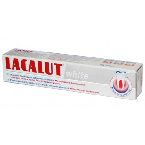 Dantų pasta baltumui atnaujinti LACALUT WHITE, 75 ml | Mano Vaistinė