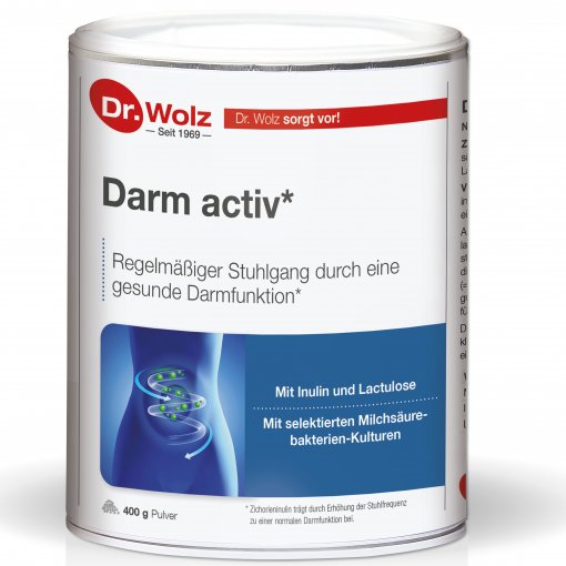 Su aktyviomis bakterijomis Žarnynui DR.WOLZ DARM ACTIVE, 400 g | Mano Vaistinė