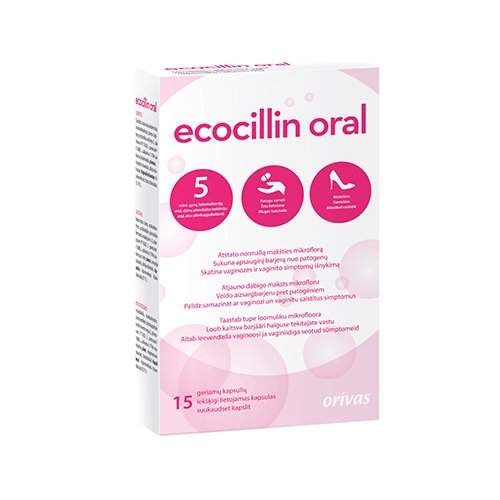 Gerosios žarnyno bakterijos Ecocillin oral kapsulės, N15 | Mano Vaistinė