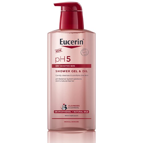 Dušo gelis ir aliejus EUCERIN pH5, 400 ml | Mano Vaistinė