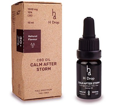 Natūralus kanapių CBD 15% aliejus H DROP CALM AFTER STORM, 10 ml | Mano Vaistinė