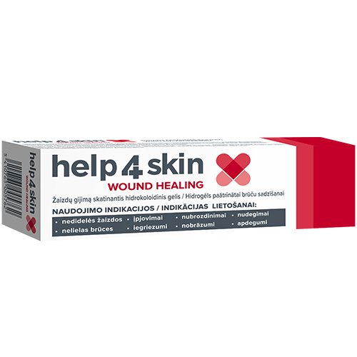 Hidrokoloidinis gelis HELP4SKIN WOUND HEALING, 50 g N1 | Mano Vaistinė