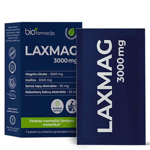 Žarnynui LAXMAG 3000 mg, 7 vnt.  | Mano Vaistinė