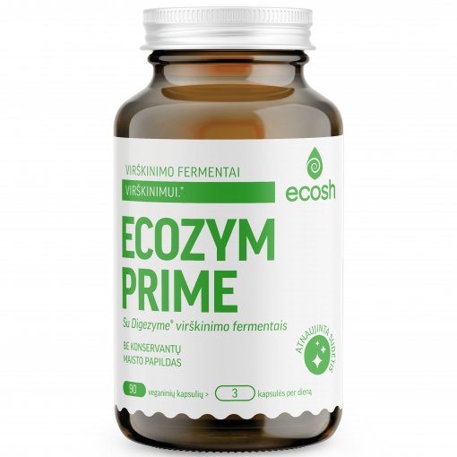 Su Digezyme® virškinimo fermentais Virškinimui ECOSH ECOZYM PRIME, 90 kaps. | Mano Vaistinė