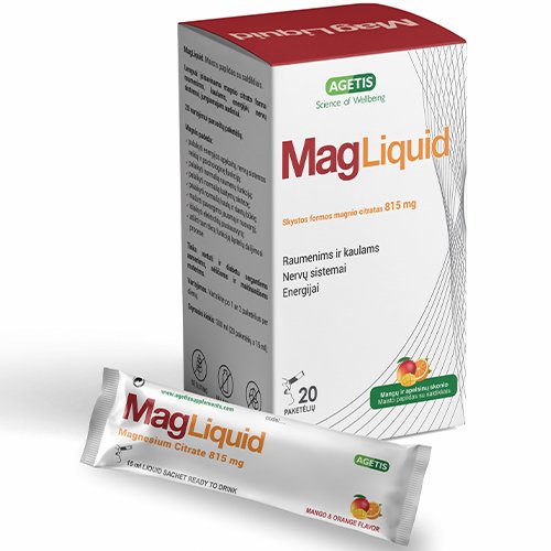 Magnio citratas MAGLIQUID 815 mg, 20 pak. | Mano Vaistinė