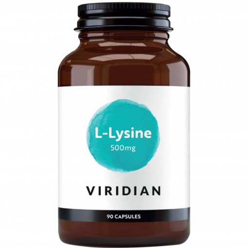 Aminorūgštis L-LYSINE 500mg VIRIDIAN, 90 kaps. | Mano Vaistinė