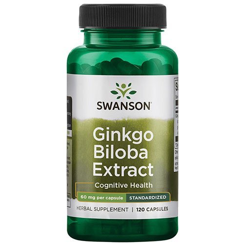 Ginkgo Biloba SWANSON, 60 mg 120 kapsulių | Mano Vaistinė