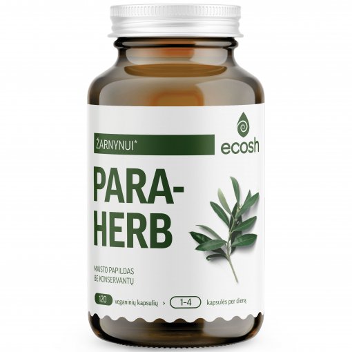 Žarnynui ECOSH PARAHERB, 120 kaps.  | Mano Vaistinė