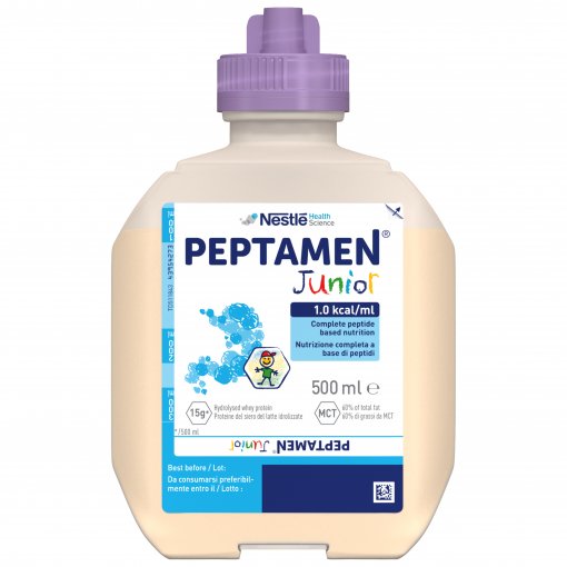 Specialios medicininės paskirties maisto produktas PEPTAMEN JUNIOR, 500 ml  | Mano Vaistinė