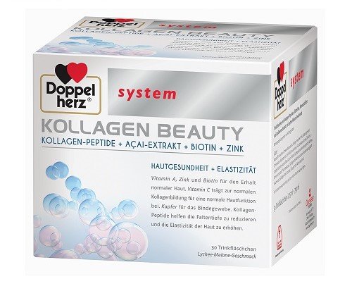 Maisto papildas odai Kolagenas DOPPELHERZ SYSTEM KOLLAGEN BEAUTY, 25 ml, 30 vnt.  | Mano Vaistinė