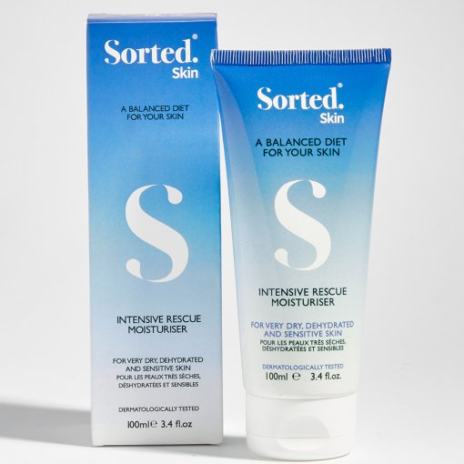 Sausai, dehidratuotai ir niežtinčiai odai Intensyvaus poveikio kūno kremas jautriai odai SORTED SKIN, 100 ml | Mano Vaistinė