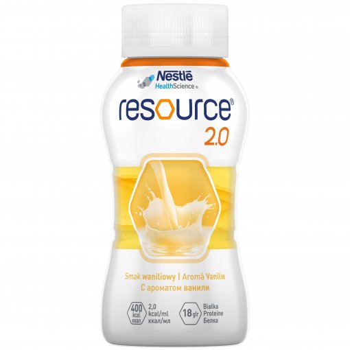 Vanilės skonio gėrimas RESOURCE 2.0, 4 x 200 ml | Mano Vaistinė