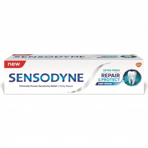 Maksimalios gaivos Jautriems dantims SENSODYNE REPAIR&PROTECT EXTRA FRESH , 75ml | Mano Vaistinė