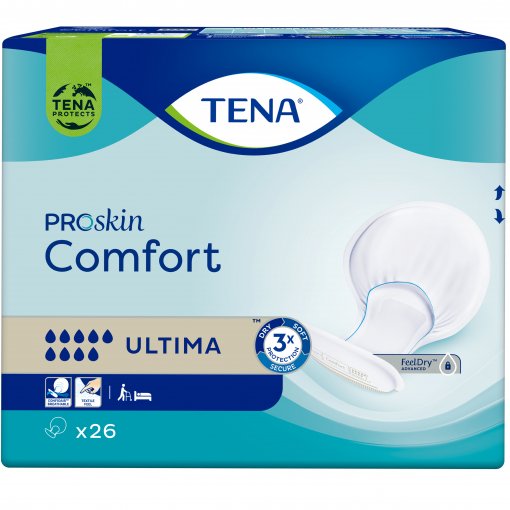 Tinka tiek gulintiems, tiek aktyviems pacientams Paketai TENA COMFORT ULTIMA, 26 vnt. | Mano Vaistinė