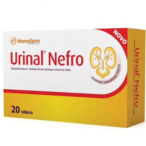 Šlapimo sistemai URINAL NEFRO, 20 tablečių | Mano Vaistinė