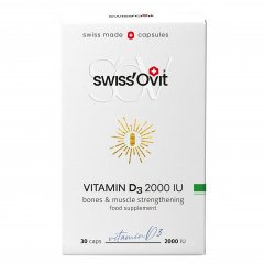 Vitaminas D3 SWISSOVIT 2000IU, 30 kapsulių