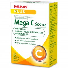 Vitaminas C WALMARK MEGA C 600mg, 30 kramt. tab.