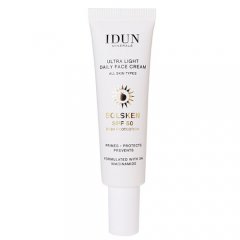 Makiažo bazė su niacinamidu, visų tipų odai, IDUN MINERALS, SPF 50, 30 ml