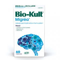Pieno rūgšties bakterijų kompleksas BIO-KULT MIGREA, 60 kaps.